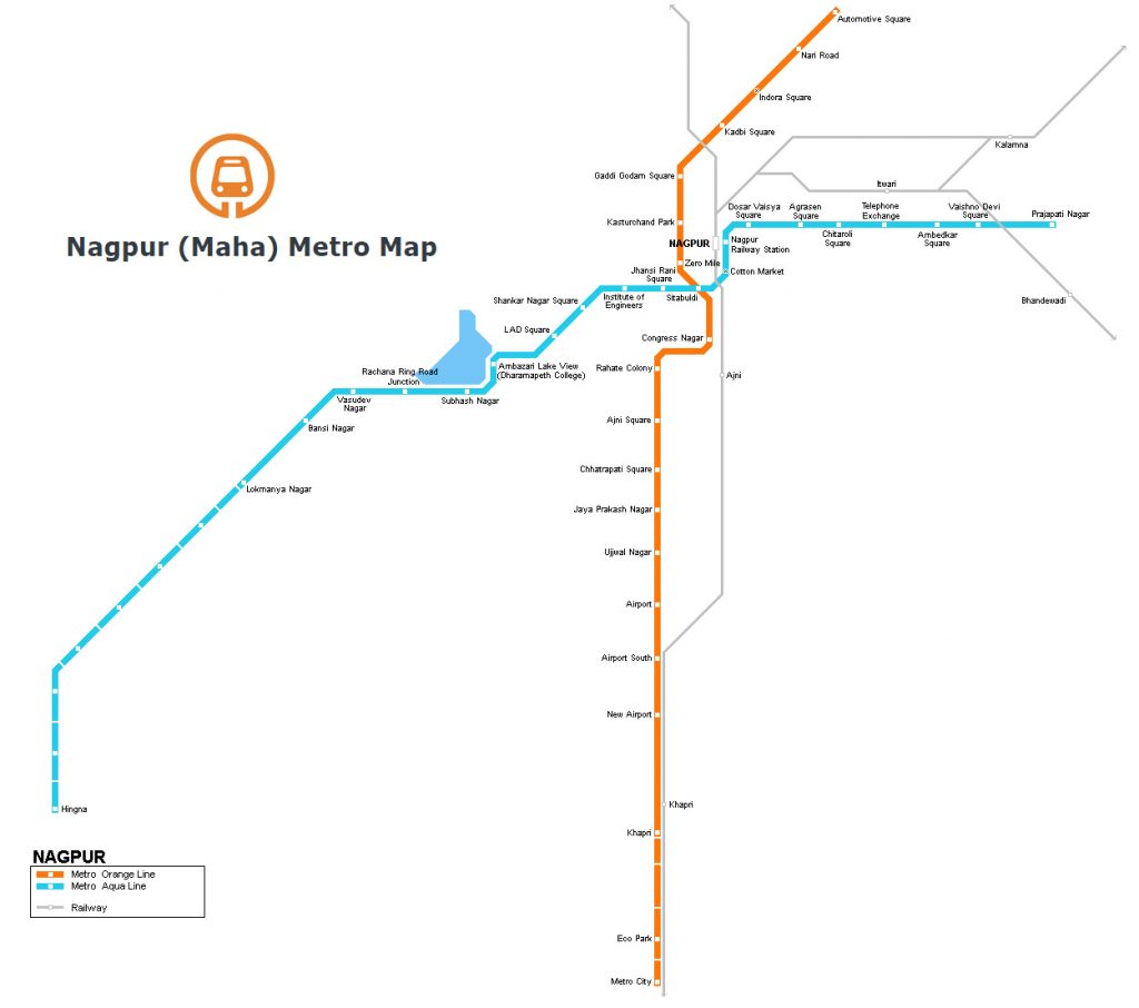 Nagpur metro map